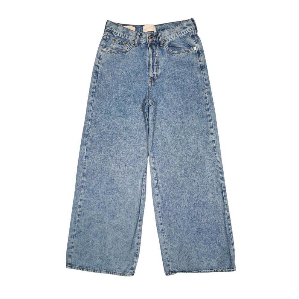 Universal Thread Mid-Rise Super Wide Leg Woman's Blue Jeans Size 4